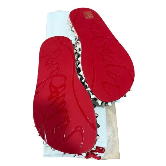 Christian Louboutin Super Loubi Flip Flop Animal Print Cheetah 35 Gigi - Picture 3 of 6